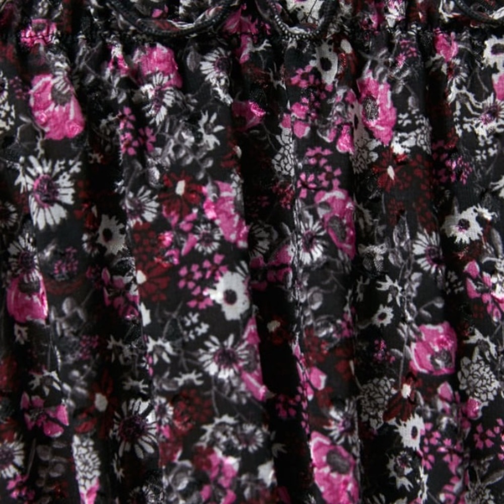 Zara Ruffled Print Blouse - Picture 5 of 9